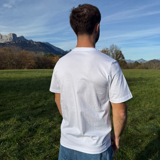 T-shirt Oversize "Logo Coloré" Blanc (Coton Organique) 🌿