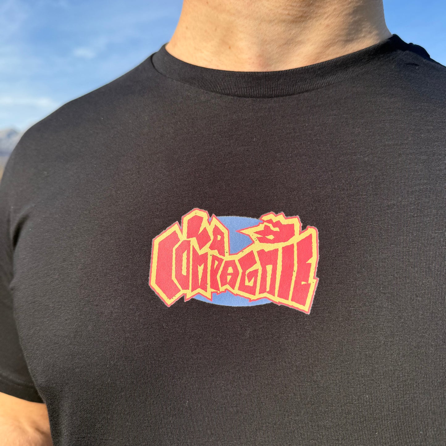 T-shirt Oversize "Logo Coloré" Noir (Coton Organique) 🌿