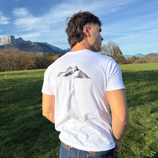 T-shirt Blanc Montagne