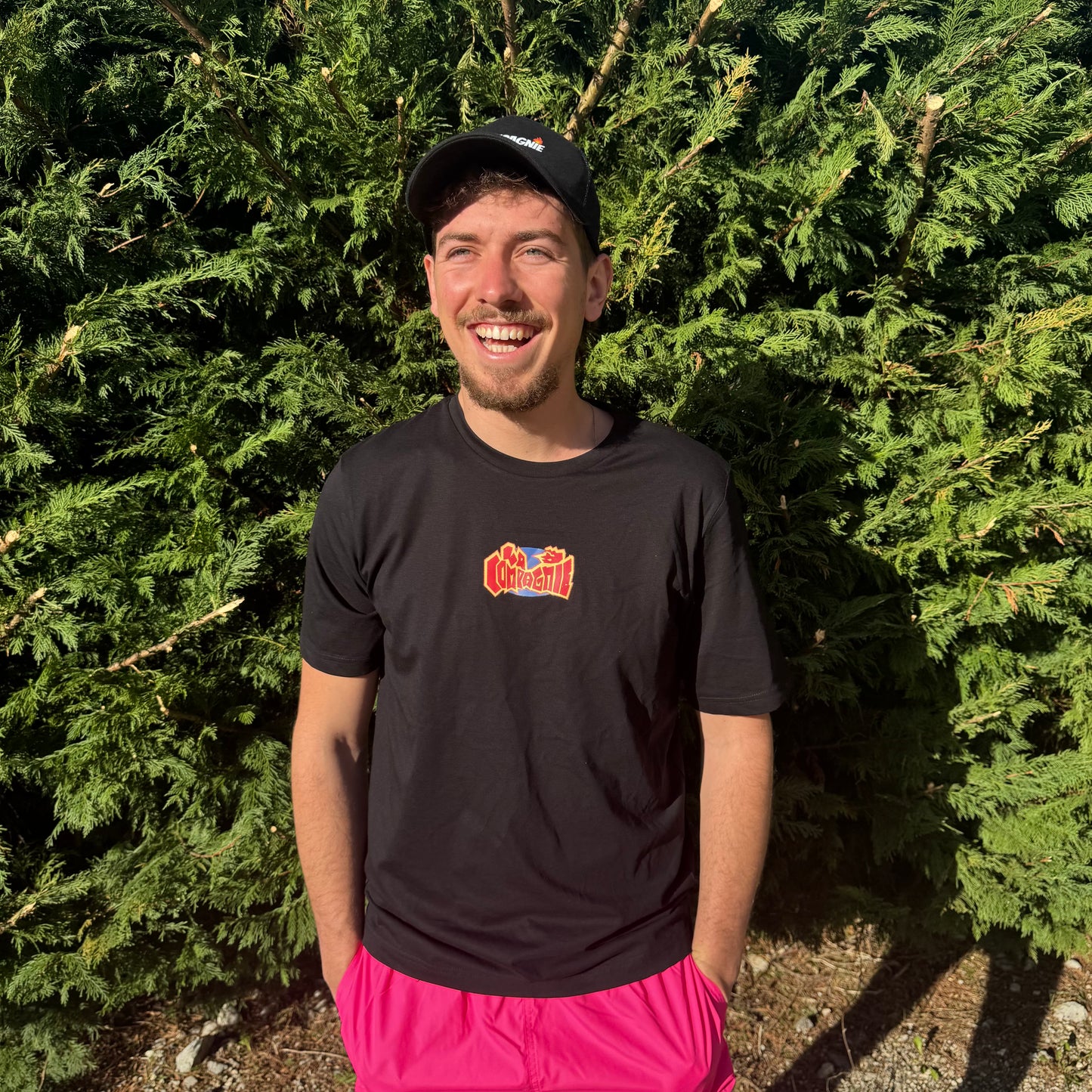 T-shirt Oversize "Logo Coloré" Noir (Coton Organique) 🌿