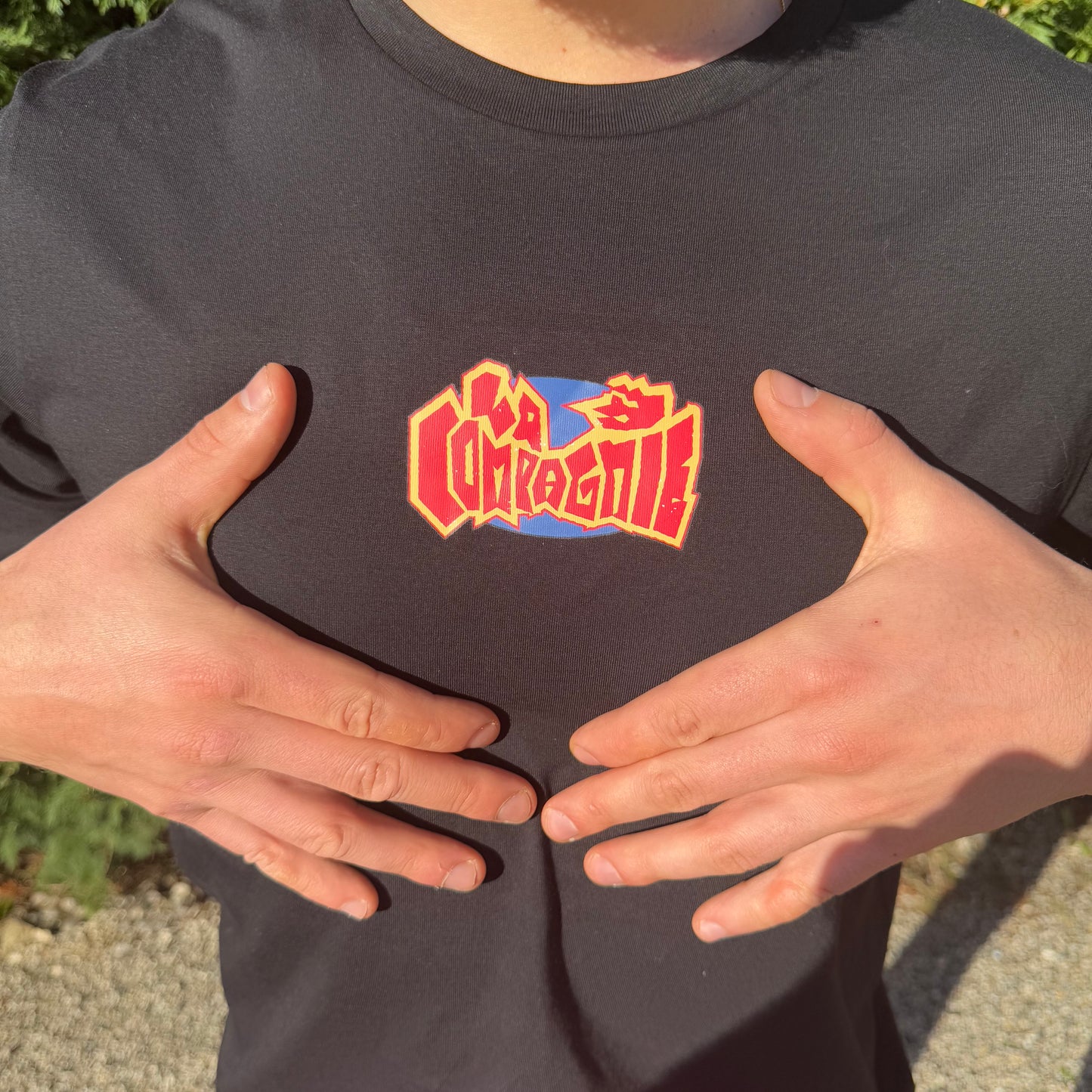 T-shirt Oversize "Logo Coloré" Noir (Coton Organique) 🌿