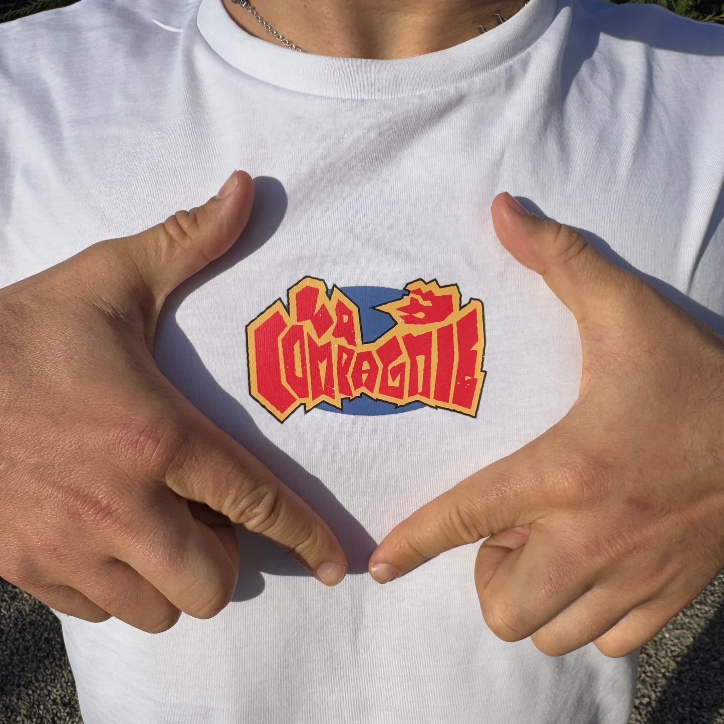 T-shirt Oversize "Logo Coloré" Blanc (Coton Organique) 🌿