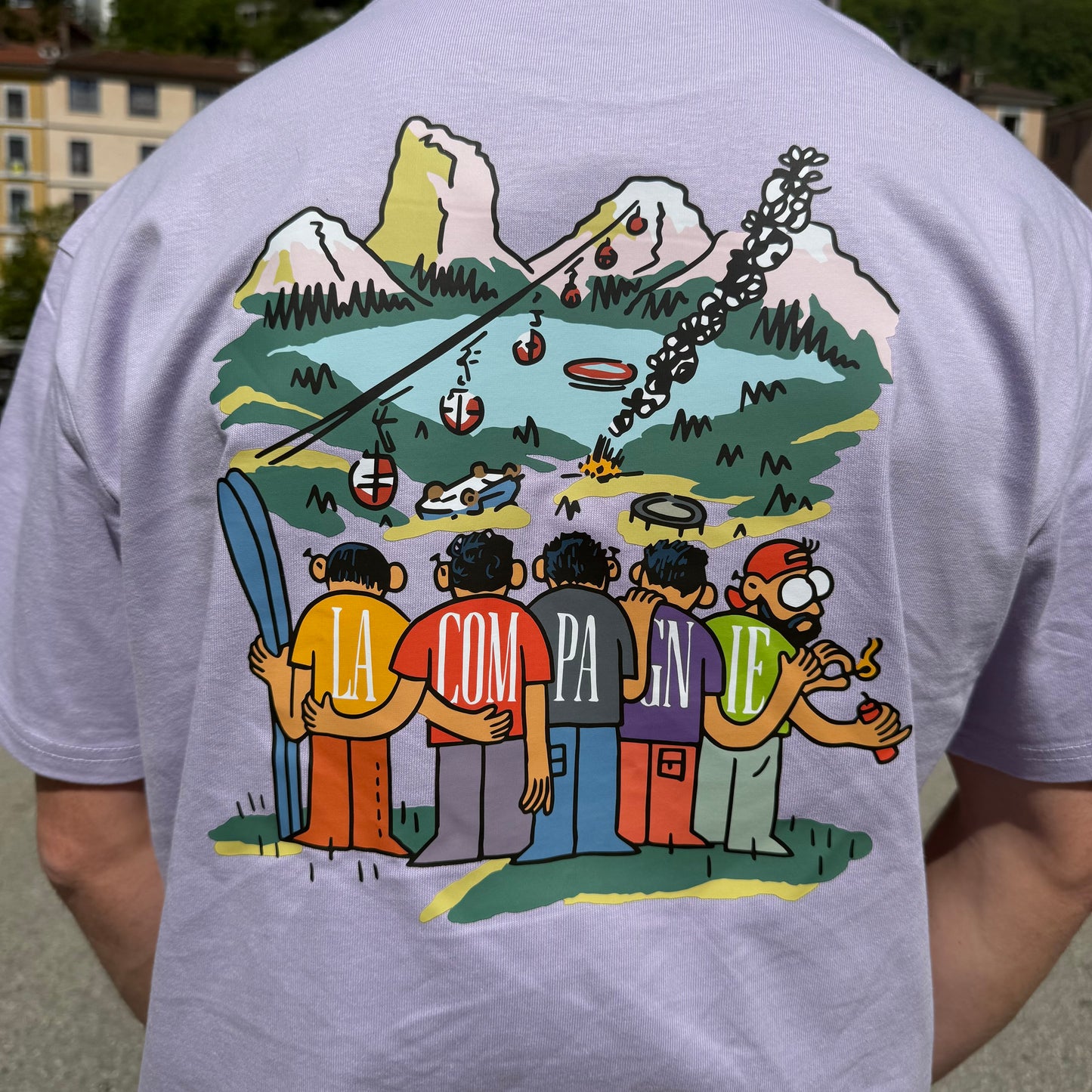 T-shirt "Les Copains" Super Oversize Violet