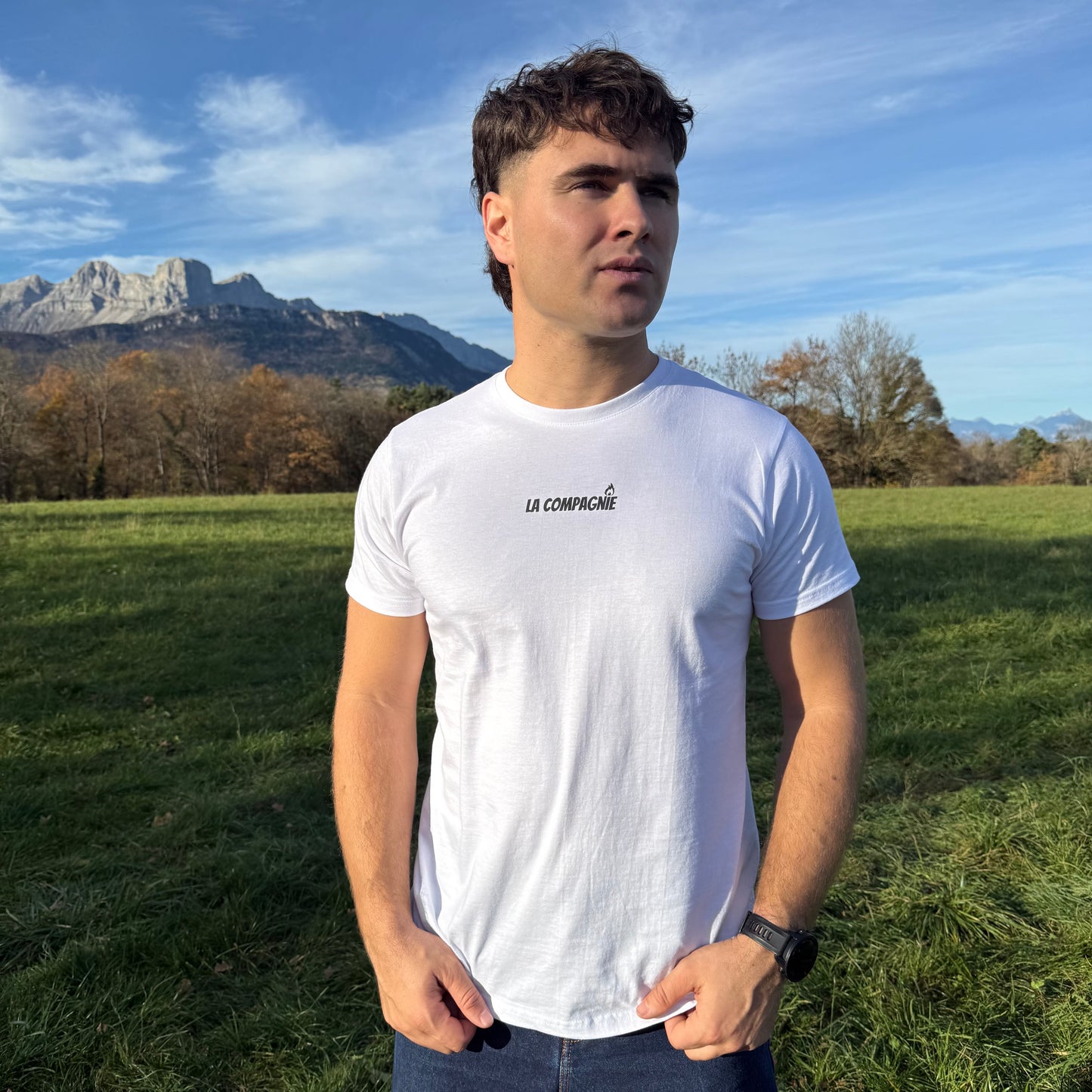 T-shirt Blanc Montagne