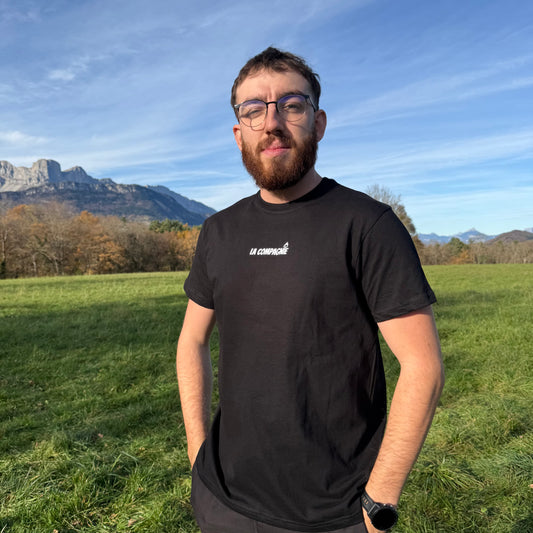 T-shirt Noir Montagne