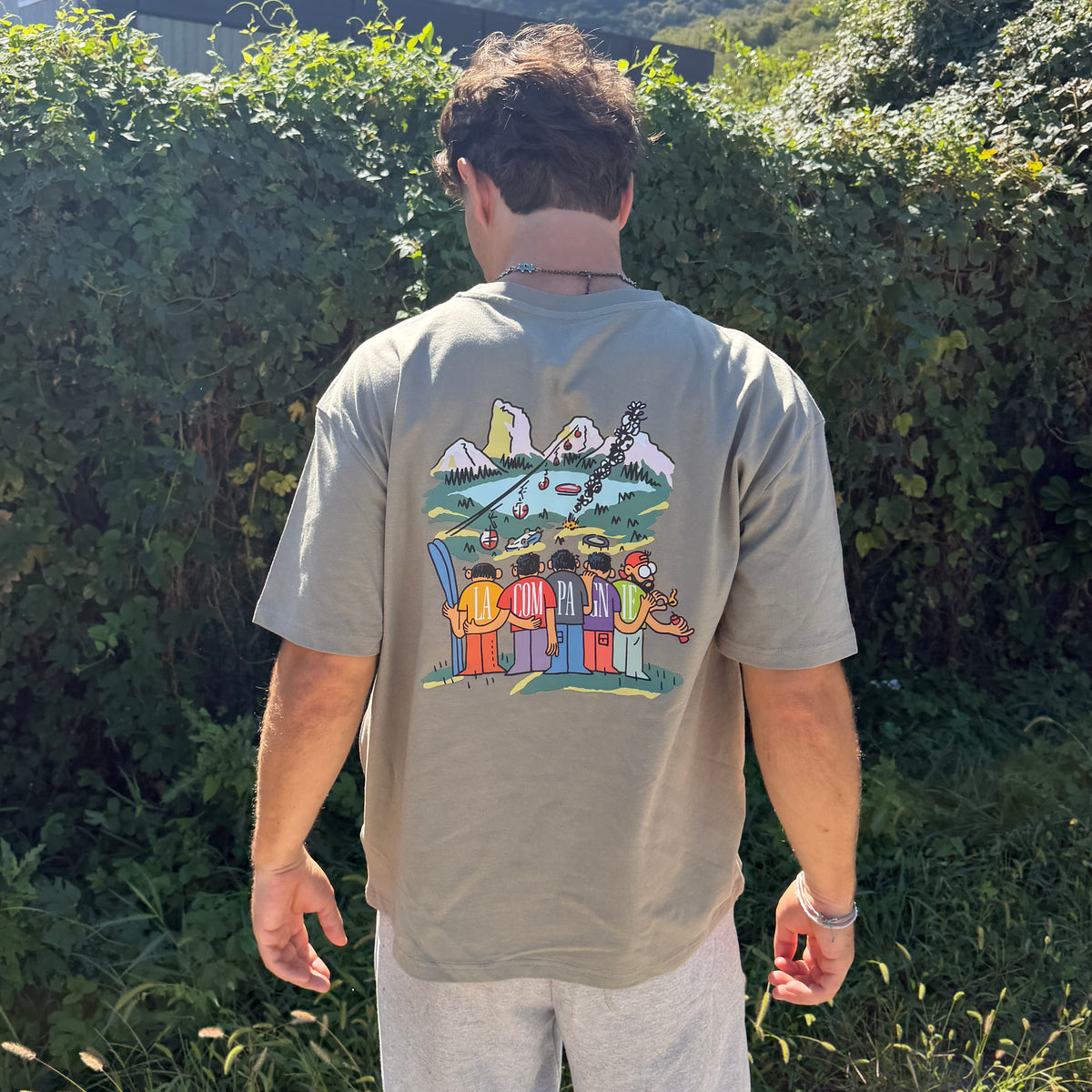 T-shirt "Les Copains" Oversize Vert