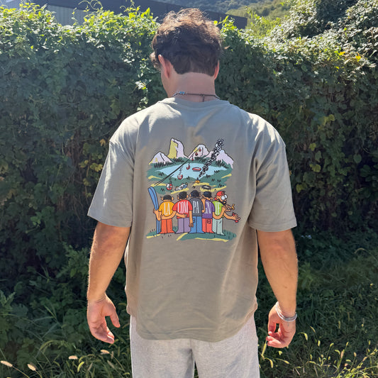 T-shirt "Les Copains" Oversize Vert